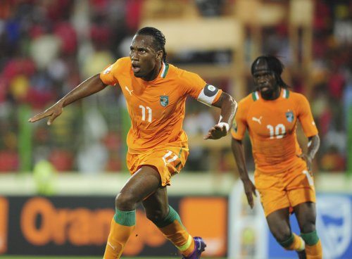 Didier Drogba scored two goals in Ivory Coast's 3-0 win over co-hosts Equatorial Guinea.(Photo courtesy CAF)