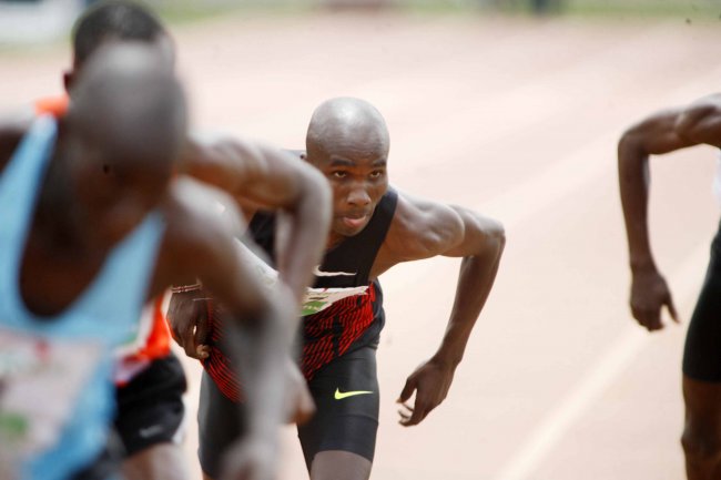 Silas kiplagat lines up for the 800m race which he won in 1:44.8.(Photo by Shutterspeed)
