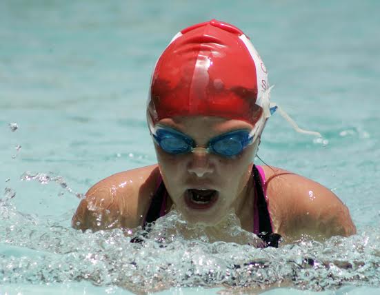 Zoe Wagner splashes to a win in one of the events at the NASA Gala. (Photo by Shutterspeed)
