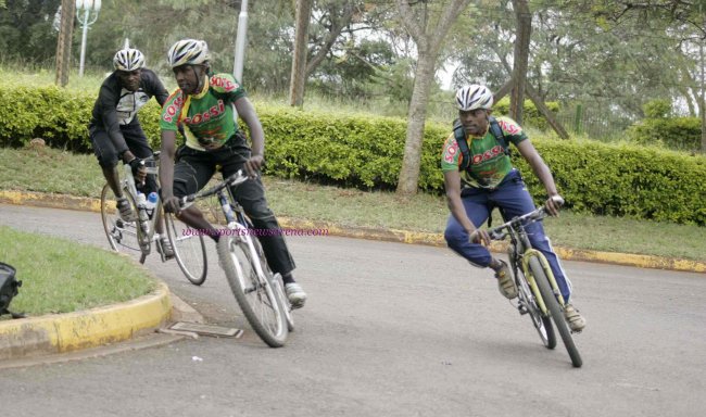 Kenyan cyclists during their training in at the Safaricom stadium in Kasarani.(Photo by Shutterspeed)