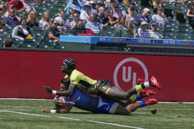 Uganda were unable to match the physicality and consistency of Samoa. (Photo by David Kiania)