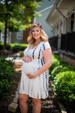 WEB EXCLUSIVE: Tie Dye Maternity Dress in White